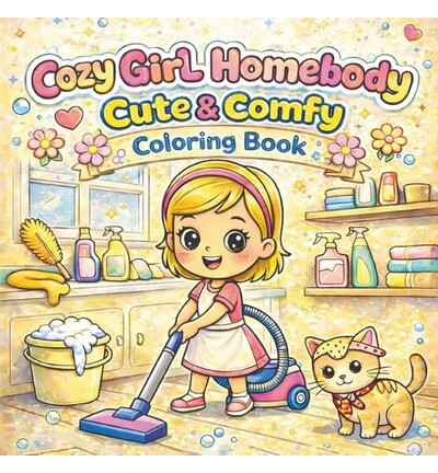 FITCCB10004 - Find-it - Livre de coloriage – Fille cosy à la maison - 