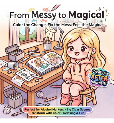 FITCCB10007 - Find-it - Livre de coloriage – Du désordre à la magie - 