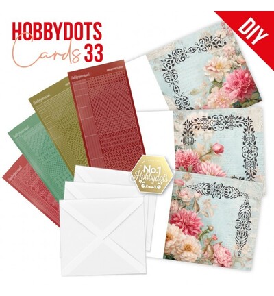 DODOPP033 - Find-it - Hobbydots Cards 33 – Fleurs roses - Hobbydots Cards