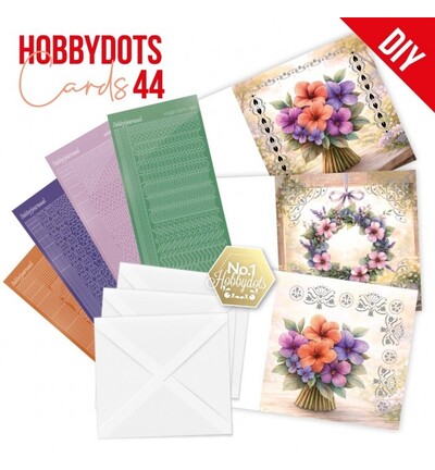 DODOPP044 - Find-it - Hobbydots Cards 44 – Fleurs de jardin ensoleillées - Hobbydots Cards