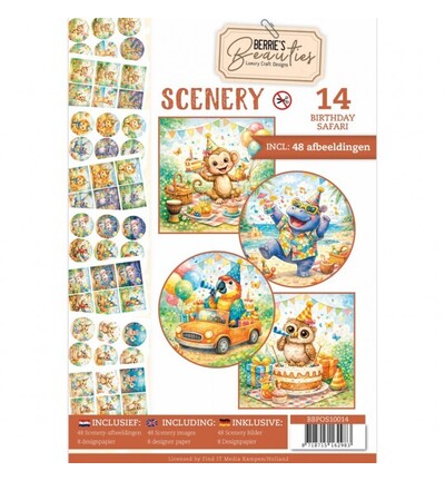 BBPOS10014 - Find-it - Push-Out Book 14 – Safari d'anniversaire - 