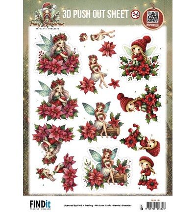 SB11151 - Find-it - Push-out – Poinsettia - Fairy Christmas