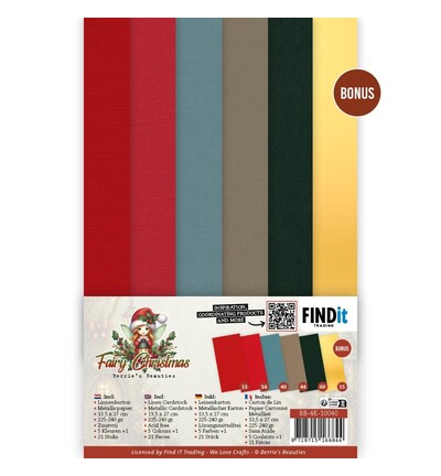 BB-4K-10040 - Find-it - Linen Cardstock Pack – 4K - Fairy Christmas BB-4K-10040 - Find-it - Linen Cardstock Pack – 4K - Fairy Christmas