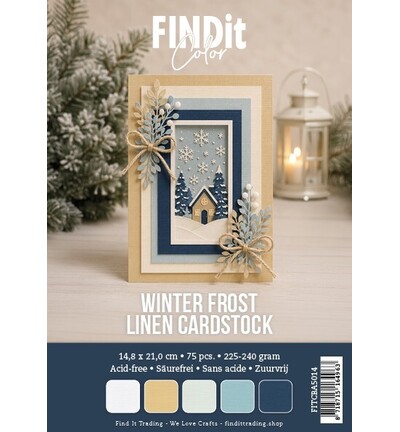 FITCBA5014 - Find-it - Linen Cardstock Pack A5 – Winter Frost Pack - Carton lin FITCBA5014 - Find-it - Linen Cardstock Pack A5 – Winter Frost Pack - Carton lin