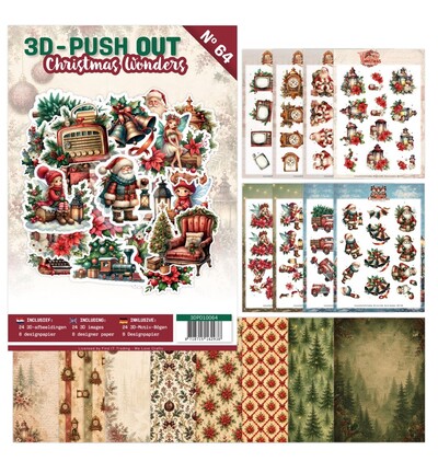 3DPO10064 - Find-it - Livre push-out 3D – Christmas Wonders 64 - 3D-Push Out Christmas