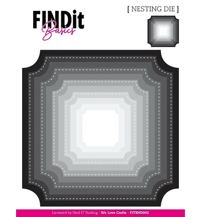 FITBND002 - Find-it - Nesting Dies – Carrés coins coupés - Nesting Dies FITBND002 - Find-it - Nesting Dies – Carrés coins coupés - Nesting Dies