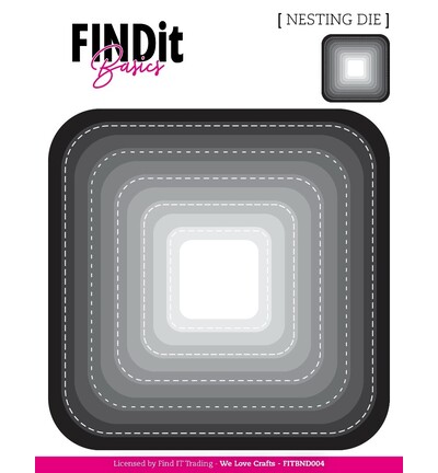 FITBND004 - Find-it - Nesting Dies – Carrés courbés - Nesting Dies FITBND004 - Find-it - Nesting Dies – Carrés courbés - Nesting Dies