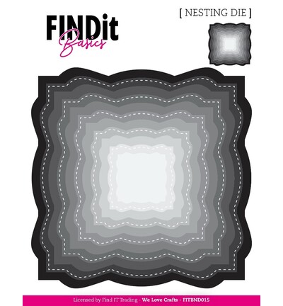 FITBND015 - Find-it - Nesting Dies – Carrés ondulés - Nesting Dies FITBND015 - Find-it - Nesting Dies – Carrés ondulés - Nesting Dies
