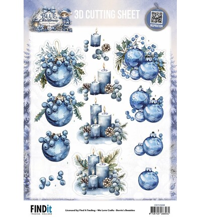 CD12508 - Find-it - Feuille 3D à découper – Christmas Feelings - Blue Christmas CD12508 - Find-it - Feuille 3D à découper – Christmas Feelings - Blue Christmas