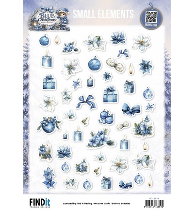 CD12511 - Find-it - Feuille à découper – Small Elements - Blue Christmas CD12511 - Find-it - Feuille à découper – Small Elements - Blue Christmas