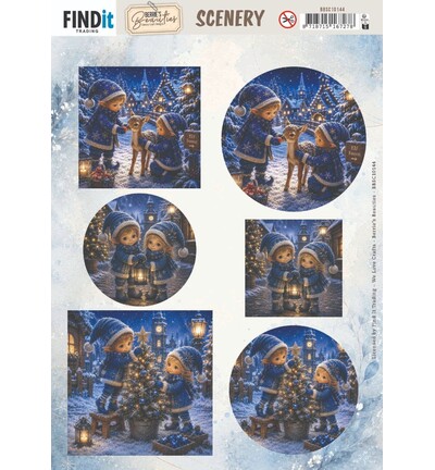 BBSC10144 - Find-it - Scenery Push-out – Blue Christmas Elfs 2 - Blue Christmas BBSC10144 - Find-it - Scenery Push-out – Blue Christmas Elfs 2 - Blue Christmas