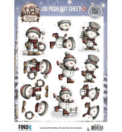 SB11160 - Find-it - Push-out – Snowmen - Whimsical Christmas