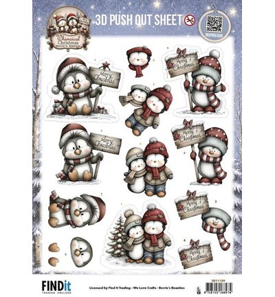 SB11159 - Find-it - Push-out – Penguins - Whimsical Christmas