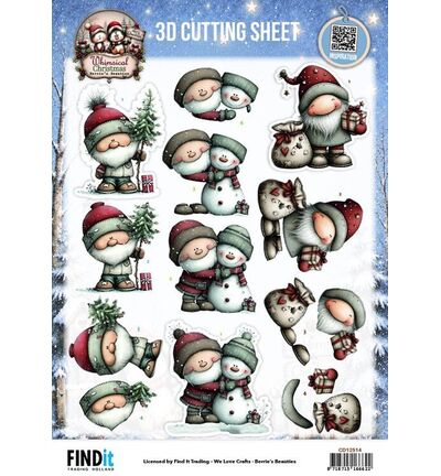 CD12514 - Find-it - Feuille 3D à découper – Santa Claus - Whimsical Christmas