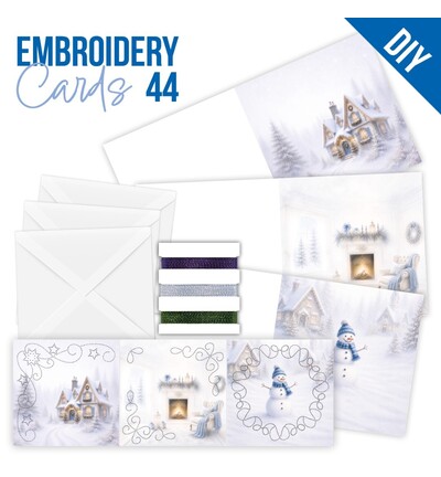 STDOPP044 - Find-it - Stitch & Do Cards 44 – Blue Christmas Feelings - Stitch &amp; Do Cartes