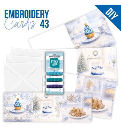 STDOPP043 - Find-it - Stitch & Do Cards 43 – Blue Christmas Treats - Stitch &amp; Do Cartes
