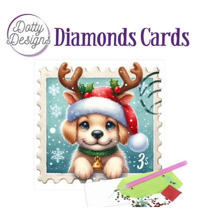 DDDC1230 - Dotty Designs - Diamond Cards – Chien timbre-poste - Diamond Cards DDDC1230 - Dotty Designs - Diamond Cards – Chien timbre-poste - Diamond Cards