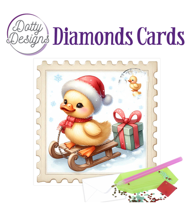 DDDC1231 - Dotty Designs - Diamond Cards – Caneton timbre-poste - Diamond Cards DDDC1231 - Dotty Designs - Diamond Cards – Caneton timbre-poste - Diamond Cards