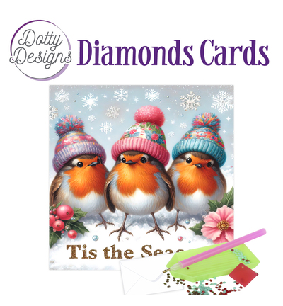 DDDC1240 - Dotty Designs - Diamond Cards – Trois rouges-gorges - Diamond Cards DDDC1240 - Dotty Designs - Diamond Cards – Trois rouges-gorges - Diamond Cards