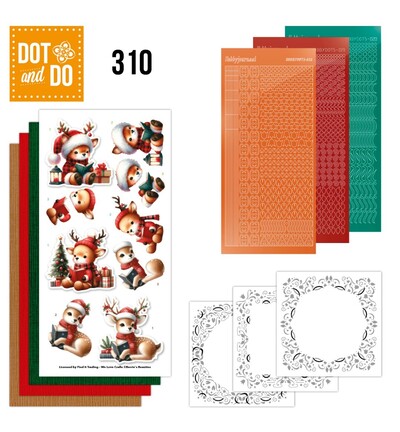 DODO310 - Find-it - Kit créatif – Dot & Do 310 – Furry Christmas Friends - Noël / Hiver