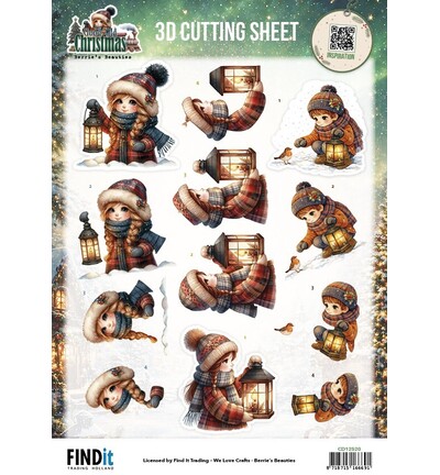 CD12520 - Find-it - Feuille 3D à découper – Girl - Good Old Christmas CD12520 - Find-it - Feuille 3D à découper – Girl - Good Old Christmas