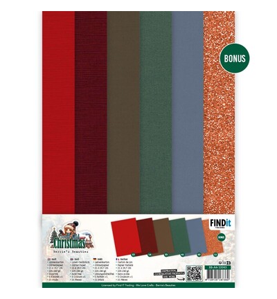 BB-A4-10043 - Find-it - Linen Cardstock Pack – A4 - Good Old Christmas BB-A4-10043 - Find-it - Linen Cardstock Pack – A4 - Good Old Christmas