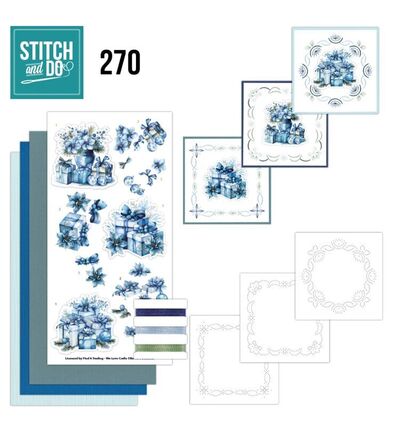 STDO270 - Find-it - Kit broderie – Blue Christmas - Stitch &amp; Do Kit de broderie