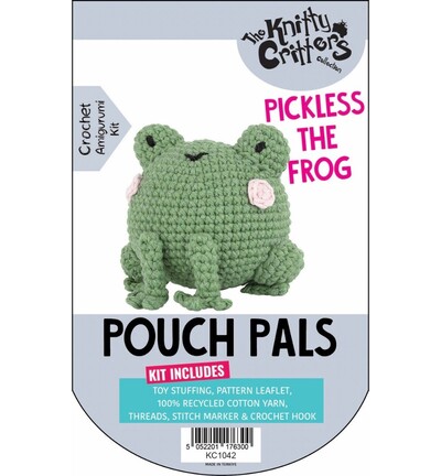 KC1042 - Find-it - Kit de crochet – Pickles The Frog - Pouch Pals
