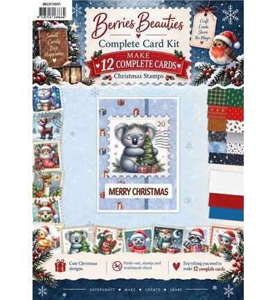 BBCK10001 - Find-it - Kit de cartes - Christmas Stamps Animals - Christmas Stamps