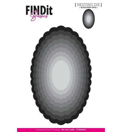 FITBND019 - Find-it - Nesting Dies – Scalloped Oval - Nesting Dies FITBND019 - Find-it - Nesting Dies – Scalloped Oval - Nesting Dies
