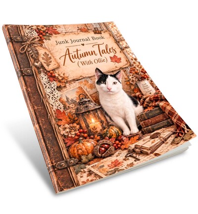 JAS-OLL-JJB-002 - Find-it - Livre junk journal – Ollie Autumn Tales - Junk Journal Books