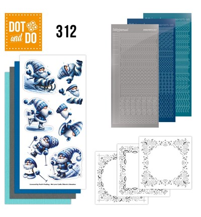 DODO312 - Find-it - Kit créatif – Dot & Do 312 – Blue Winter Gnomes - Noël / Hiver