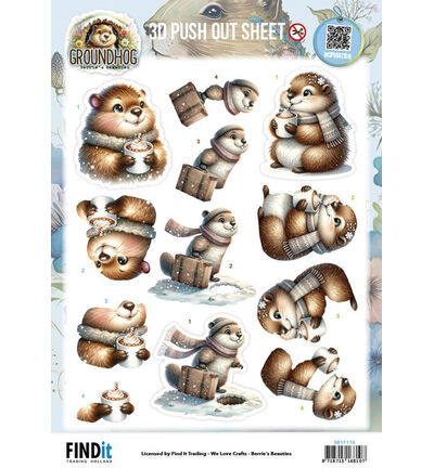 SB11174 - Find-it - Push-out – Winter Bliss - Groundhog