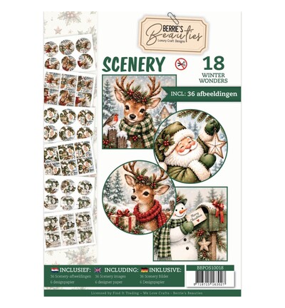 BBPOS10018 - Find-it - Push-Out Book Scenery 18 – Furry Christmas Friends - Noël