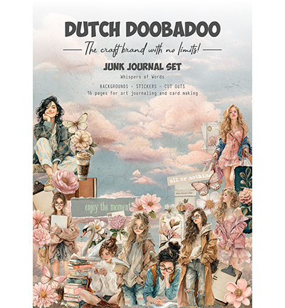 472.996.001 - Dutch DooBaDoo - Junk Journal Set Whispers of Words - Junk journal