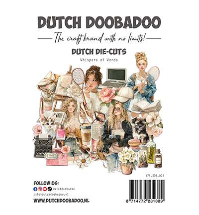 474.309.001 - Dutch DooBaDoo - Die-Cuts - Whispers of Words - 50st - Collection die-cuts 474.309.001 - Dutch DooBaDoo - Die-Cuts - Whispers of Words - 50st - Collection die-cuts