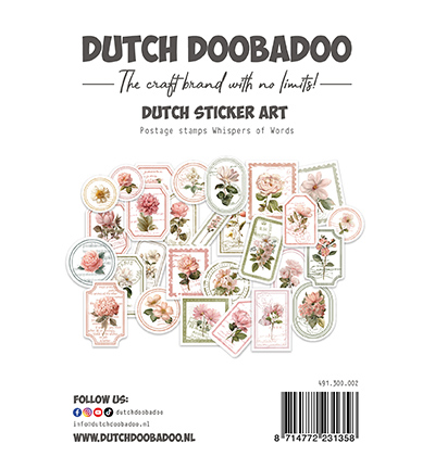 491.300.002 - Dutch DooBaDoo - Sticker Art - Postage Stamps - Whispers of Words - Collection planches stickers 491.300.002 - Dutch DooBaDoo - Sticker Art - Postage Stamps - Whispers of Words - Collection planches stickers