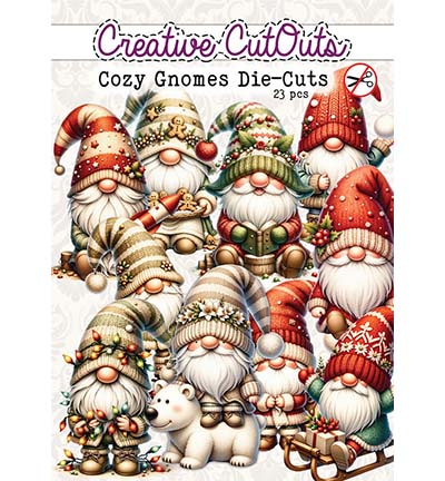 CCODC-001 - Creative CutOuts - Cozy Gnomes 23 stuks - 