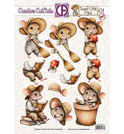 CCO-017 - Creative CutOuts - Sweet Little Mice 01 - 