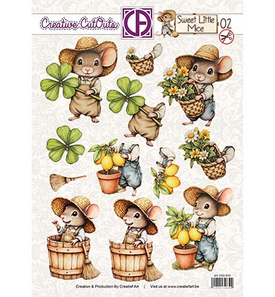 CCO-018 - Creative CutOuts - Sweet Little Mice 02 - 