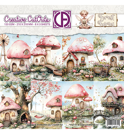 CCOA-FAIRY-02 - Creative CutOuts - Paddenstoelhuisjes Forest Fairies - 
