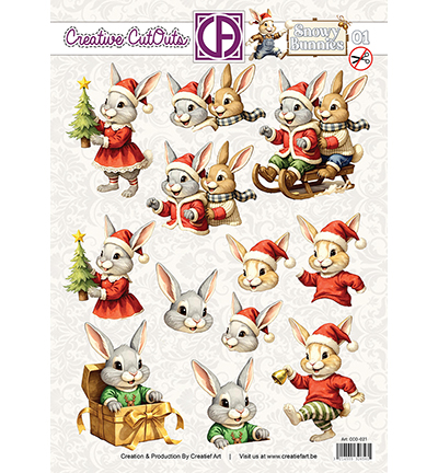CCO-021 - Creative CutOuts - Snowy Bunnies 01 - 