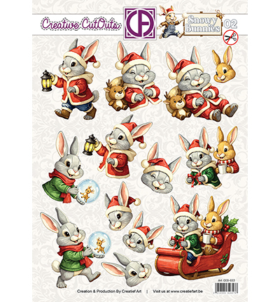 CCO-022 - Creative CutOuts - Snowy Bunnies 02 - 
