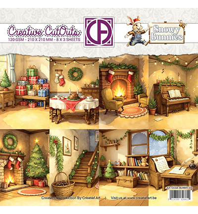 CCOA-BUNNY-02 - Creative CutOuts - Snowy Bunnies 02 - 