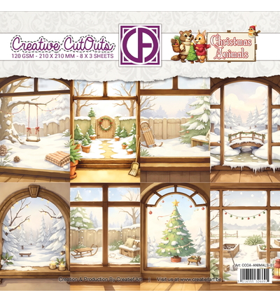 CCOA-ANIMALS-01 - Creative CutOuts - Christmas Animals 01 - 