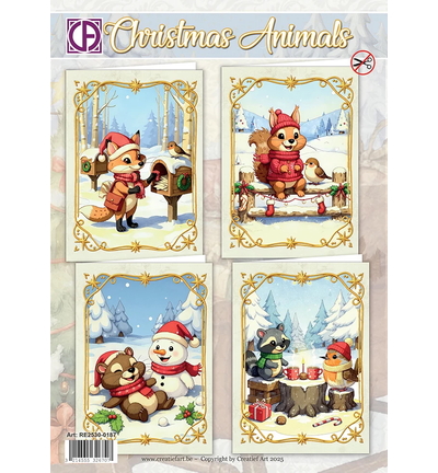 RE2530-0187 - Creative CutOuts - Christmas Animals 01 - 