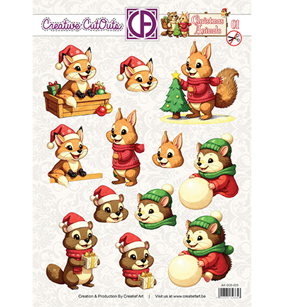 CCO-023 - Creative CutOuts - Christmas Animals 01 - 