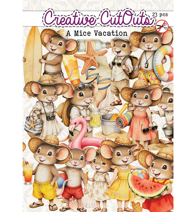 CCODC-PLUS-004 - Creative CutOuts - Découpes - A Mice Vacation - 23 pièces - 
