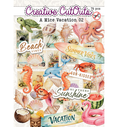 CCODC-PLUS-005 - Creative CutOuts - Découpes - A Mice Vacation 02 - 79 pièces - 