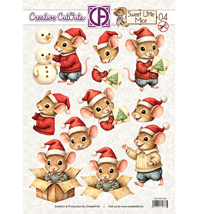 CCO-028 - Creative CutOuts - Sweet Little Mice Christmas 04 - 